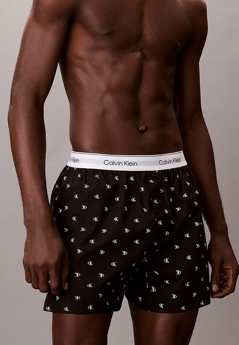 Трусы боксеры, хлопок, Calvin Klein, черный