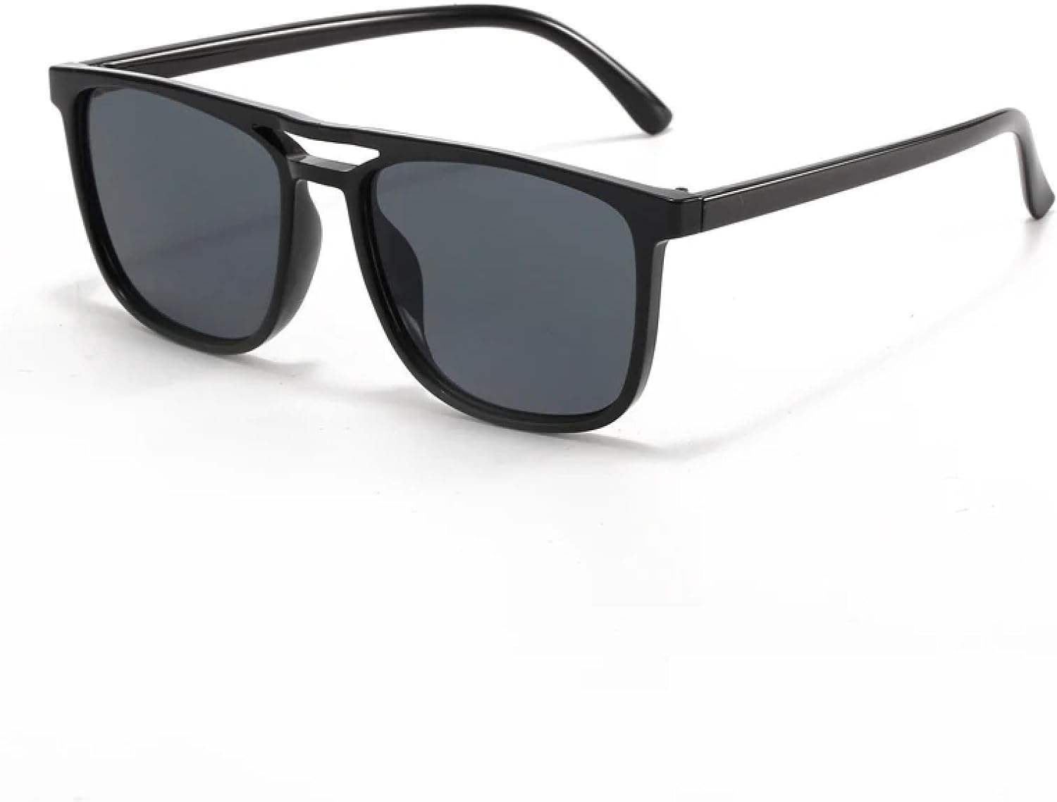 

Солнцезащитные очки с защитой от УФ-излучения UV400 | Овальная форма с двойной перемычкой, увеличенный размер | Для женщин и мужчин, для занятий спортом на открытом воздухе и вождения DSVIGF, Black Grey