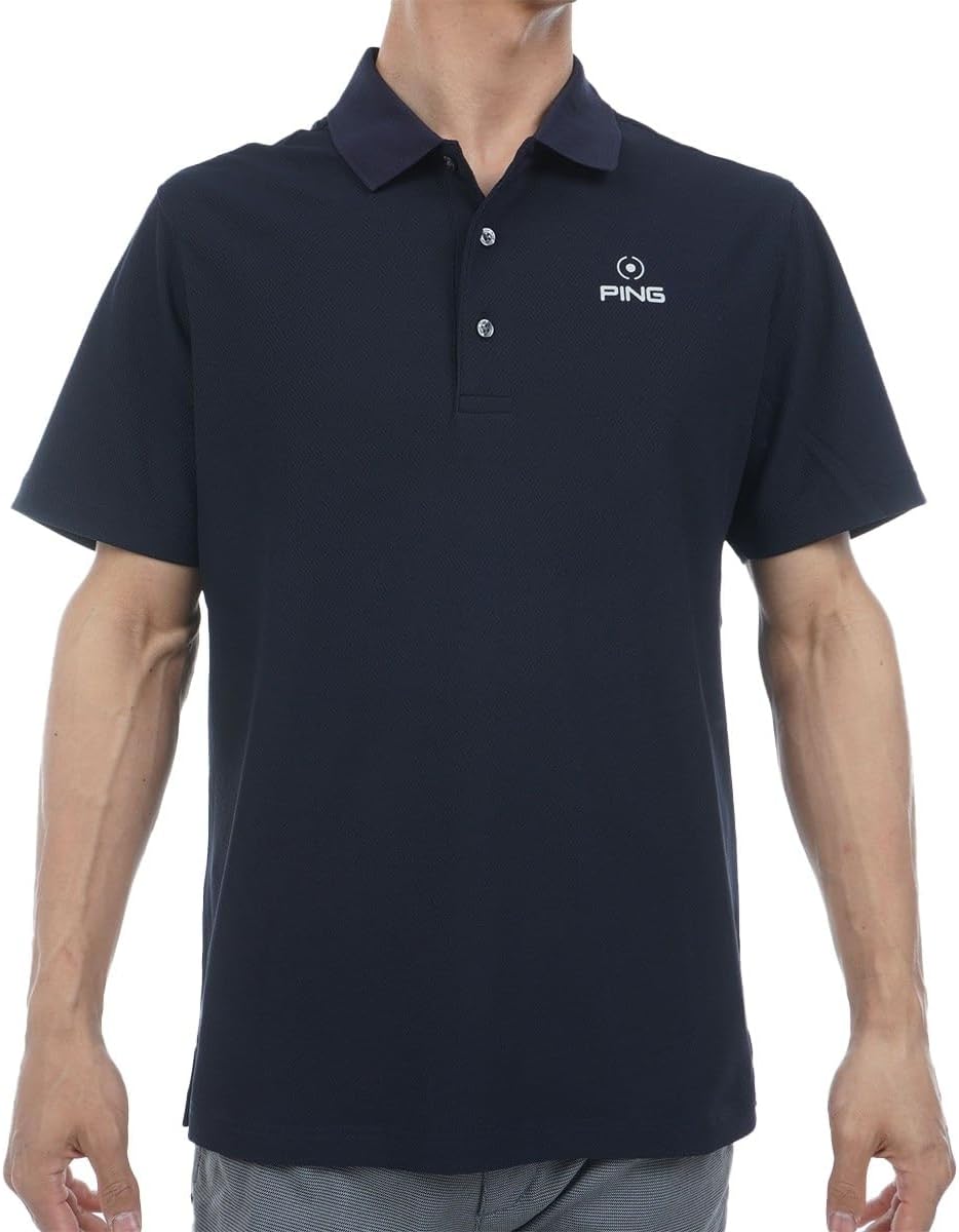 

Мужская рубашка-поло Ping с коротким рукавом (логотип One-Point Brand) / Для гольфа / 621-5160105, темно-синий