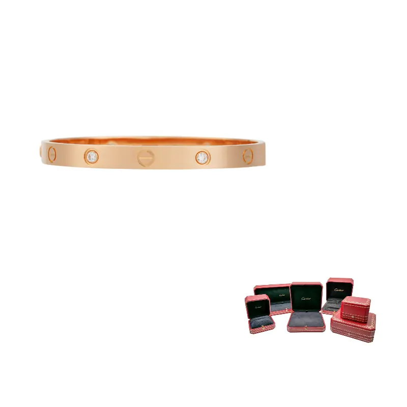 

Cartier Браслет LOVE Series 18K Rose Gold для женщин, розовое золото