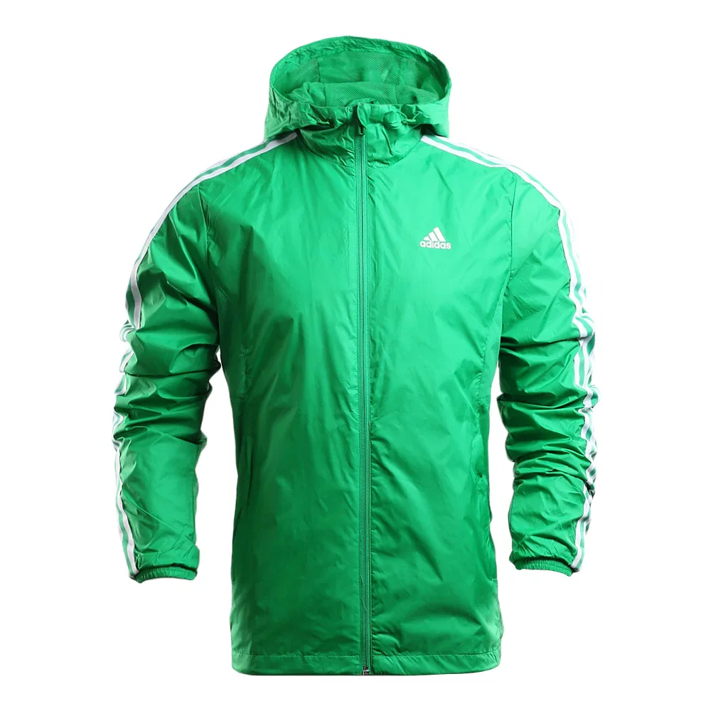 Куртка Adidas зеленая с капюшоном для мужчин