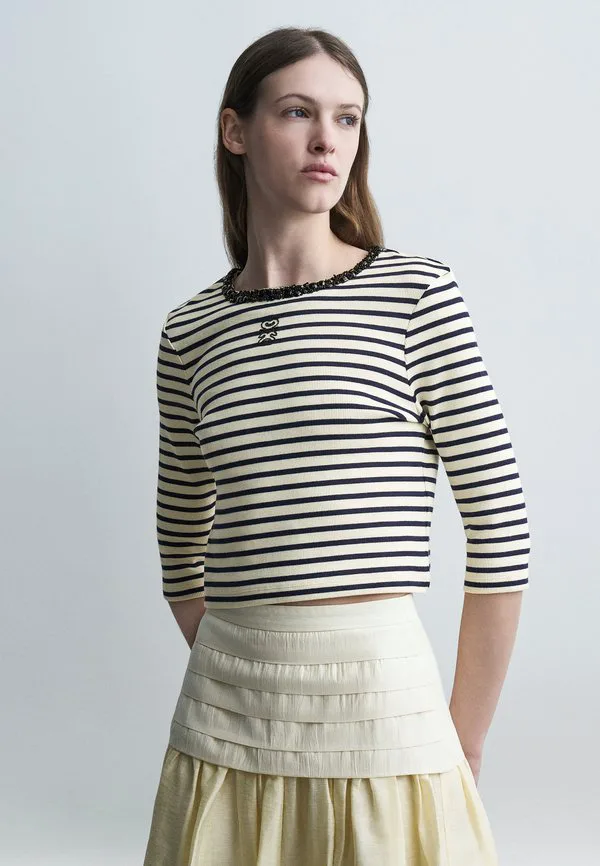 

Футболка мариньер с длинными рукавами Sandro, Marine, Синий, Футболка мариньер с длинными рукавами Sandro, Marine