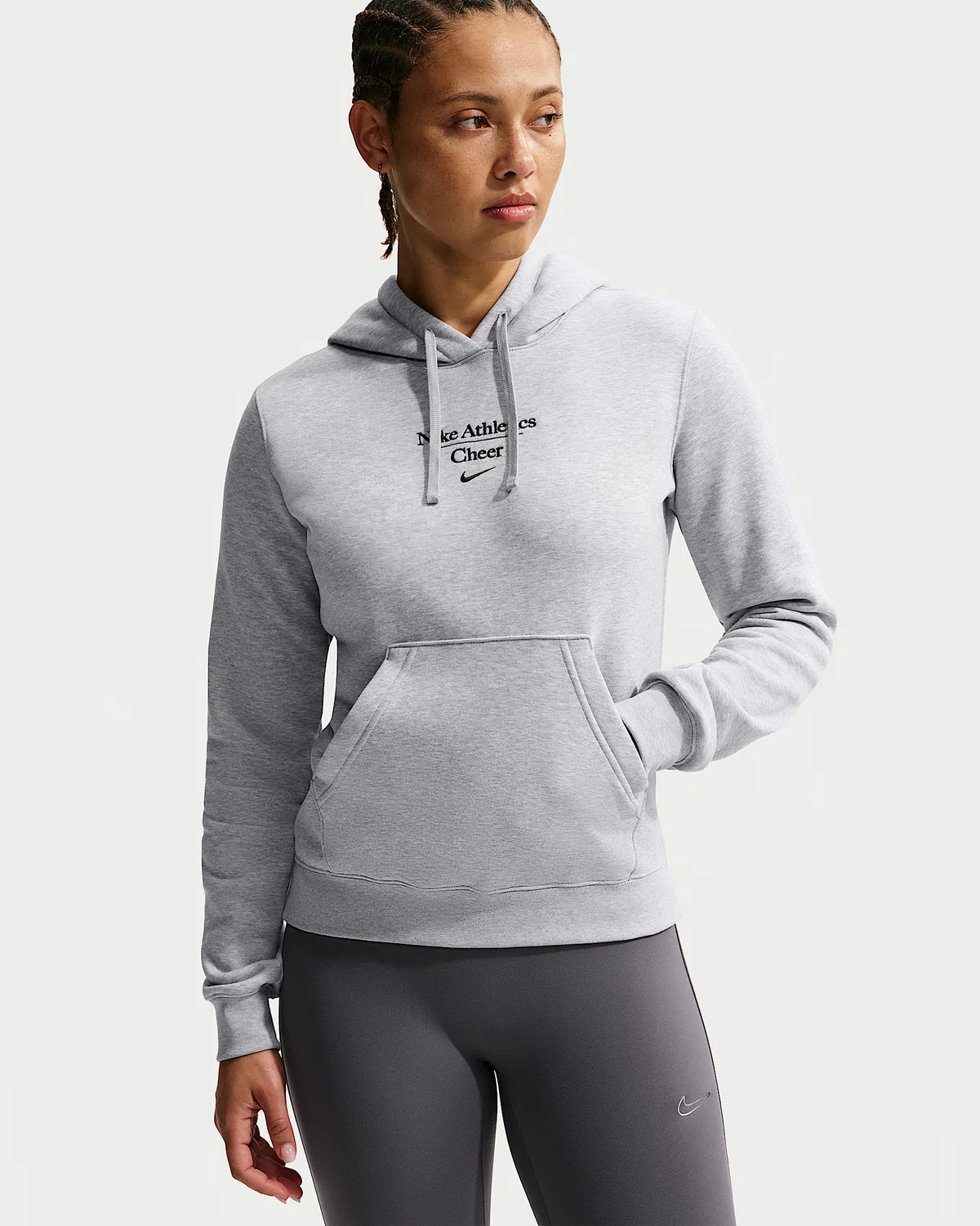 Женская худи Nike Cheer Pullover, Dark Grey Heather