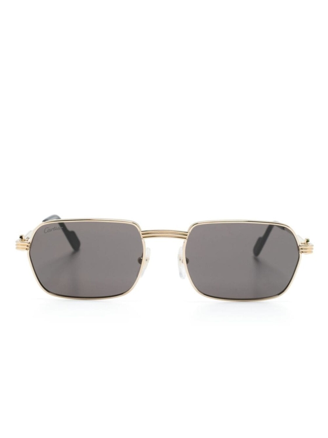 

Солнцезащитные очки в прямоугольной оправе Cartier Eyewear, золотистый