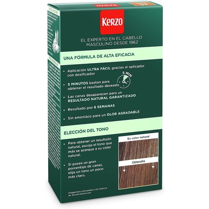 Tinte Para Hombre Gel-Crema №50 Светло-каштановый коричневый Kerzo — фото 2