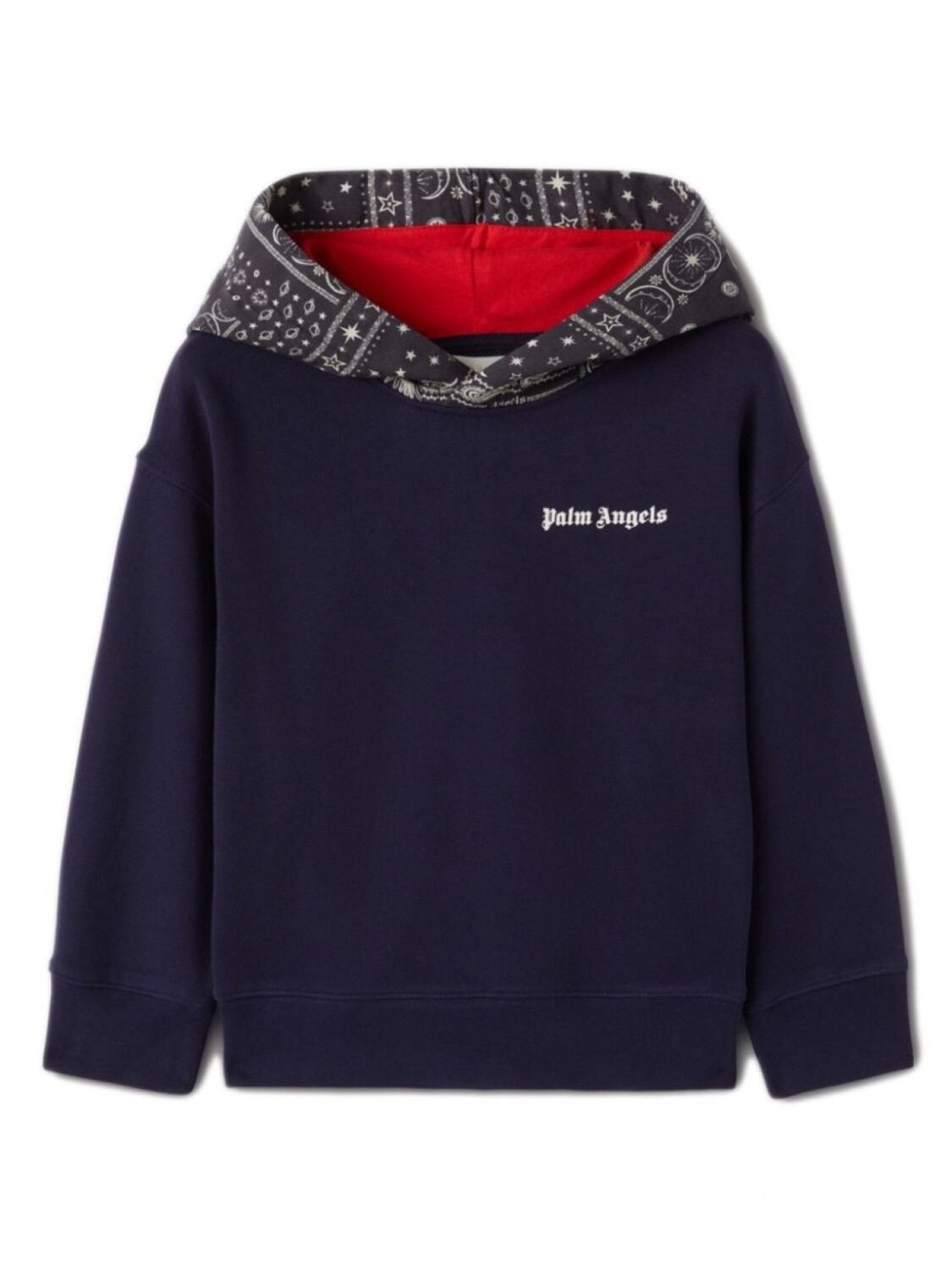 

Palm Angels Kids худи Astro Paisley с логотипом, синий