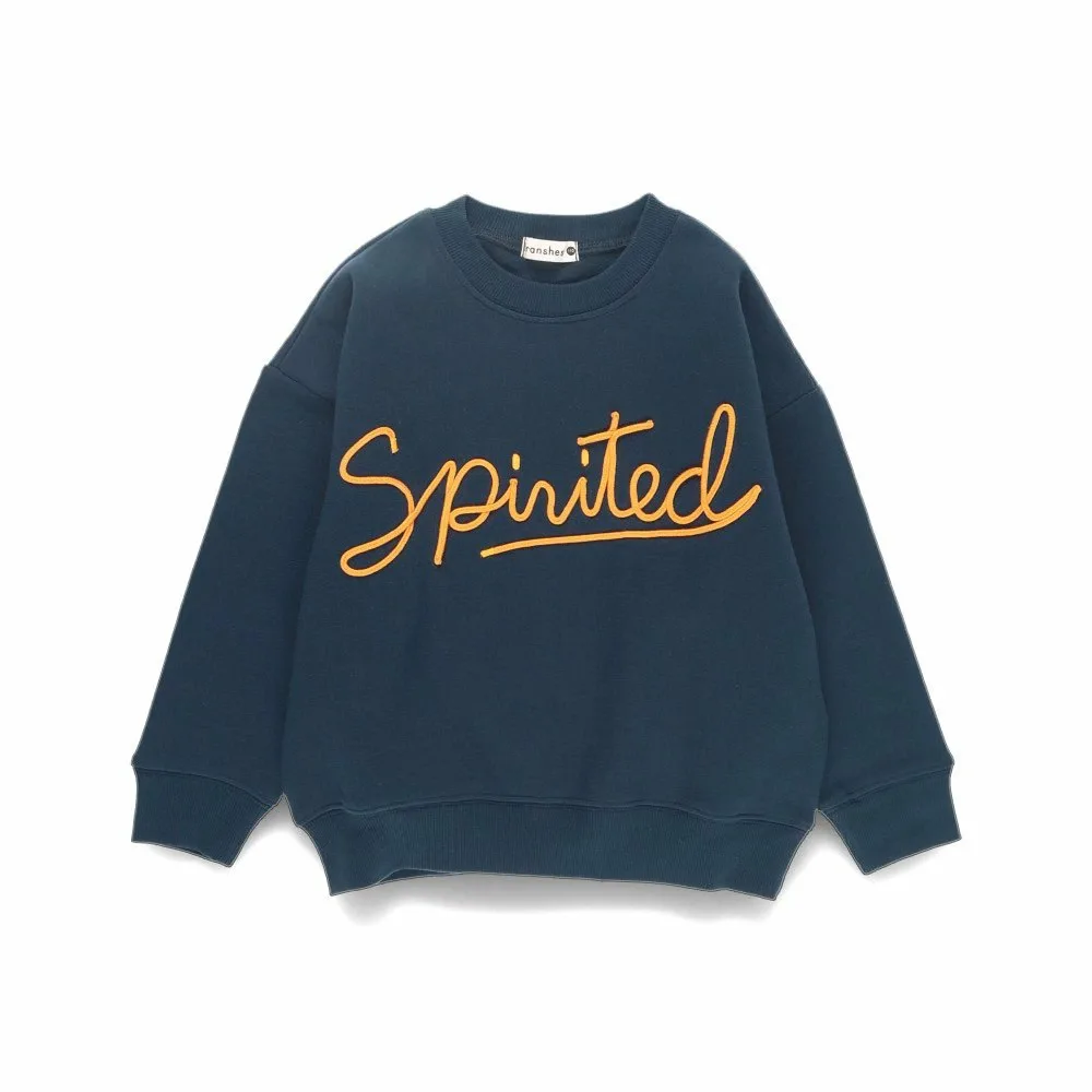Толстовка с флисовой подкладкой и вышивкой вельветом Branshes, цвет Navy Blue — фото 4