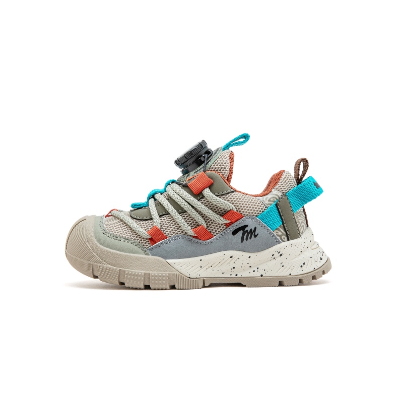 

Скользостойкие износостойкие низкие детские беговые кроссовки gray Teenmix, серый