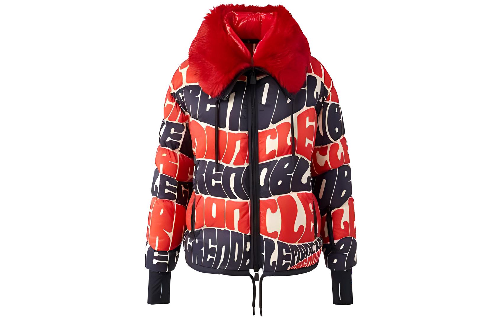 

Moncler Женская сине-красный пуховик, Blue Red