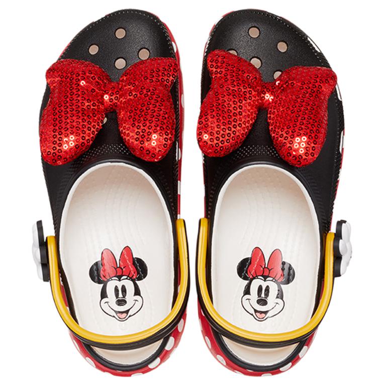 Классический крокс-сабо Disney Minnie Mouse для женщин, черно-красный — фото 4