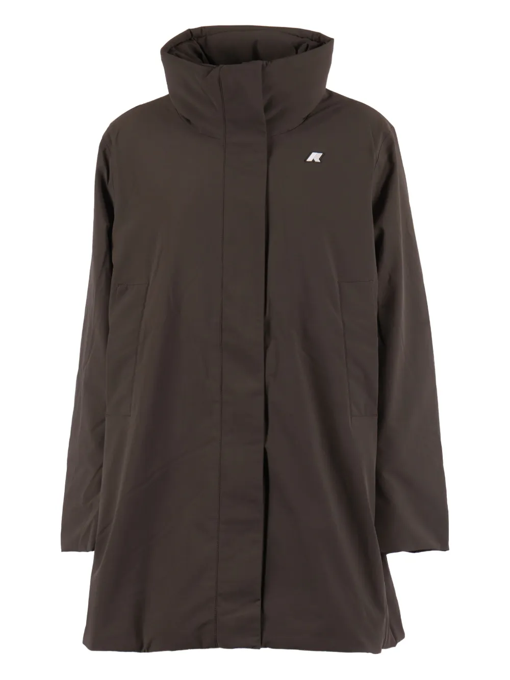 

Стеганая куртка с высоким воротником K-Way, коричневый