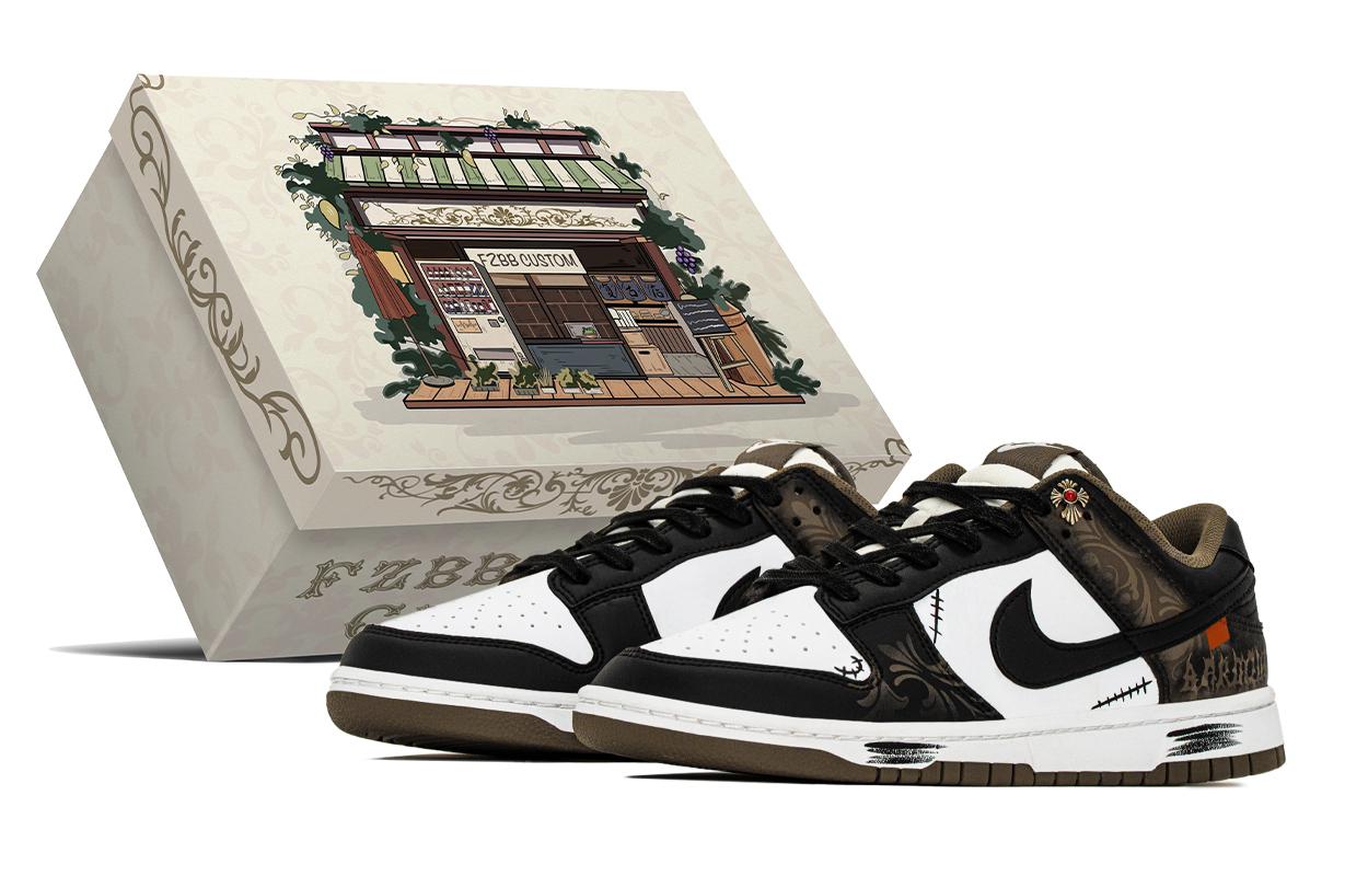 

Nike Dunk Vintage Box, Baroque стойкие к истиранию низкие скейтбордские кроссовки мужские black brown
