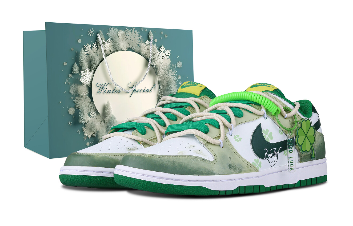 

Кроссовки Nike Dunk Skateboarding Shoes Men Low-top White, цвет Jasper