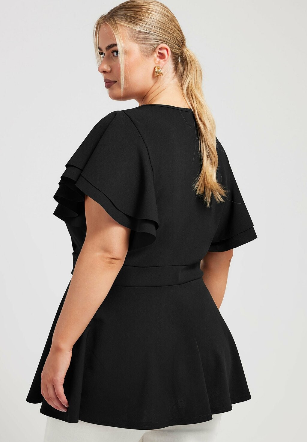 

Блуза BUCKLE DETAIL PEPLUM Yours Clothing, антрацит