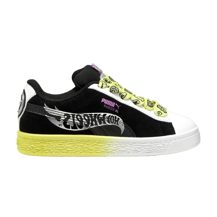 

Кроссовки Puma Hot Wheels x Suede XL Little Kid 'Black Lemon Sherbert', черный