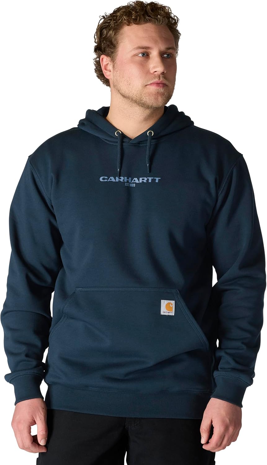 

Carhartt мужская толстовка Midweight 1889 Graphic с технологией Rain Defender, свободный крой, New Navy, Синий, Carhartt мужская толстовка Midweight 1889 Graphic с технологией Rain Defender, свободный крой, New Navy