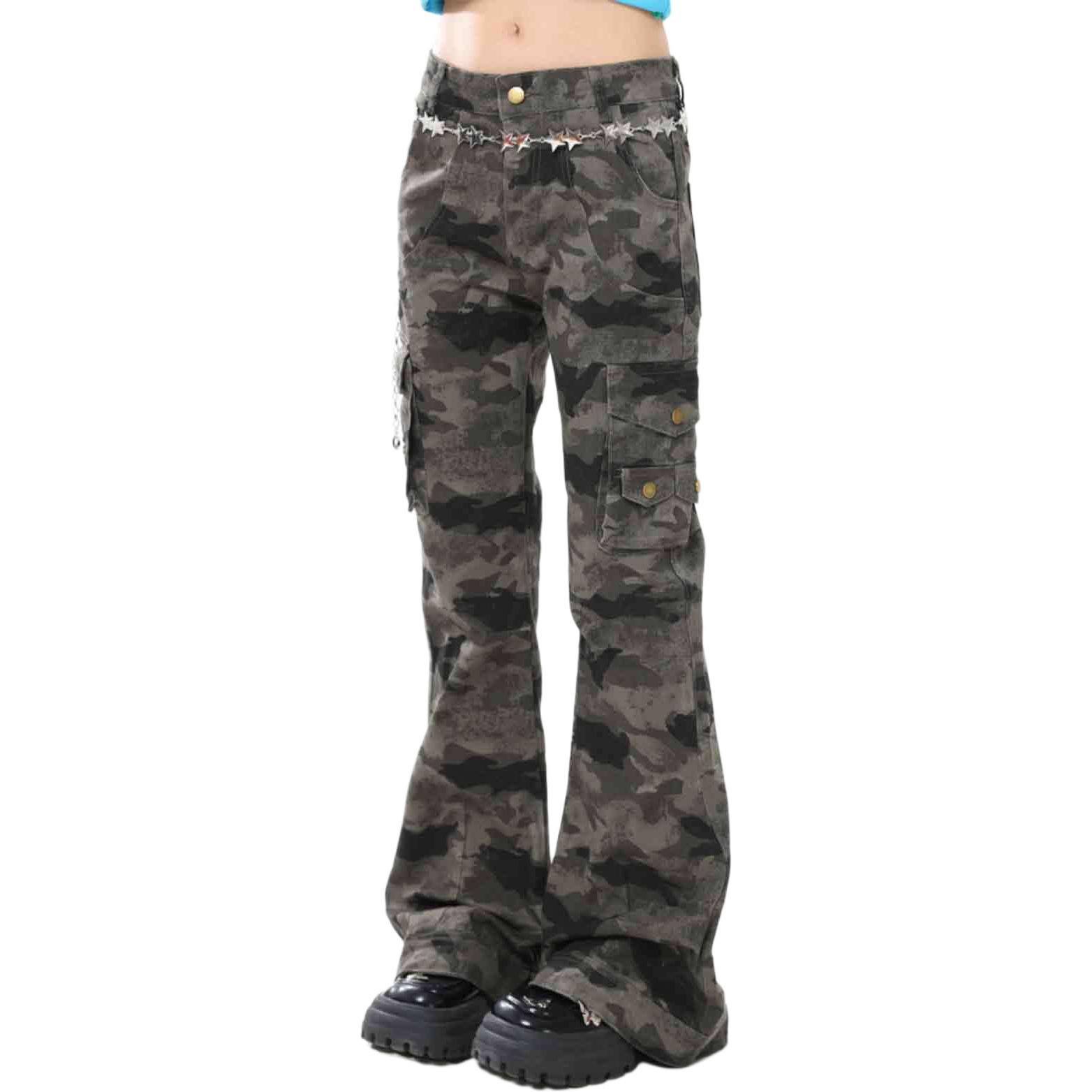 

NEVER RULE Джинсы Unisex Camouflage Moderate Bootcut