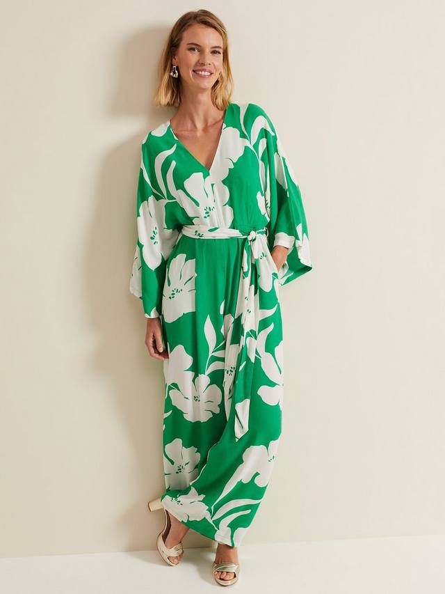 

Комбинезон с принтом бернис Phase Eight, цвет Green/White