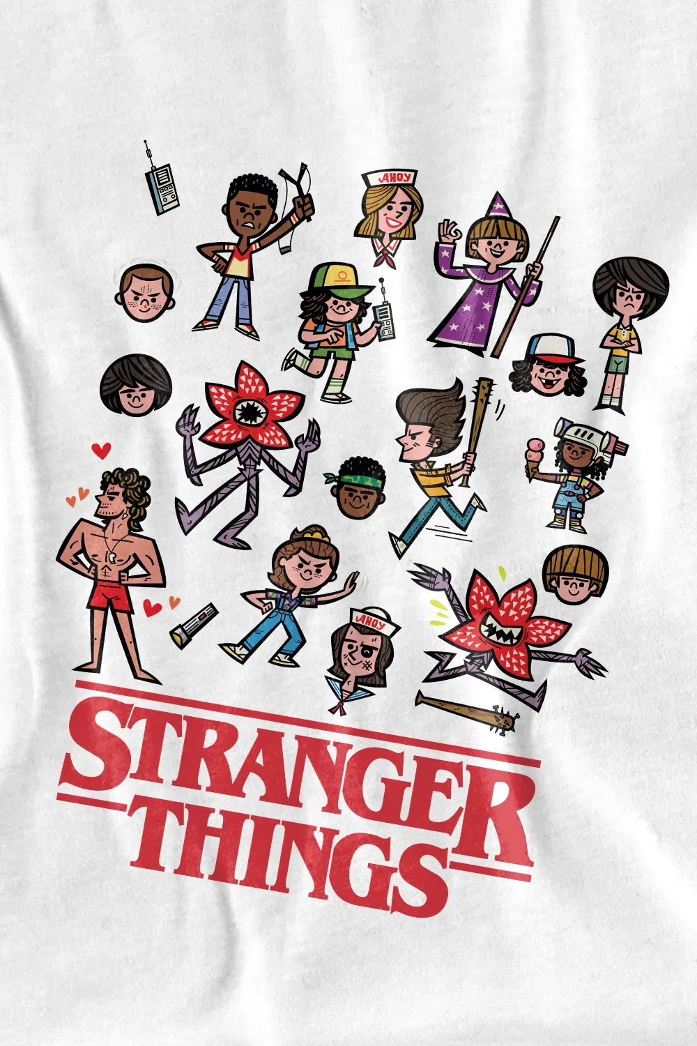 Футболка детская с персонажами Stranger Things, белый — фото 2