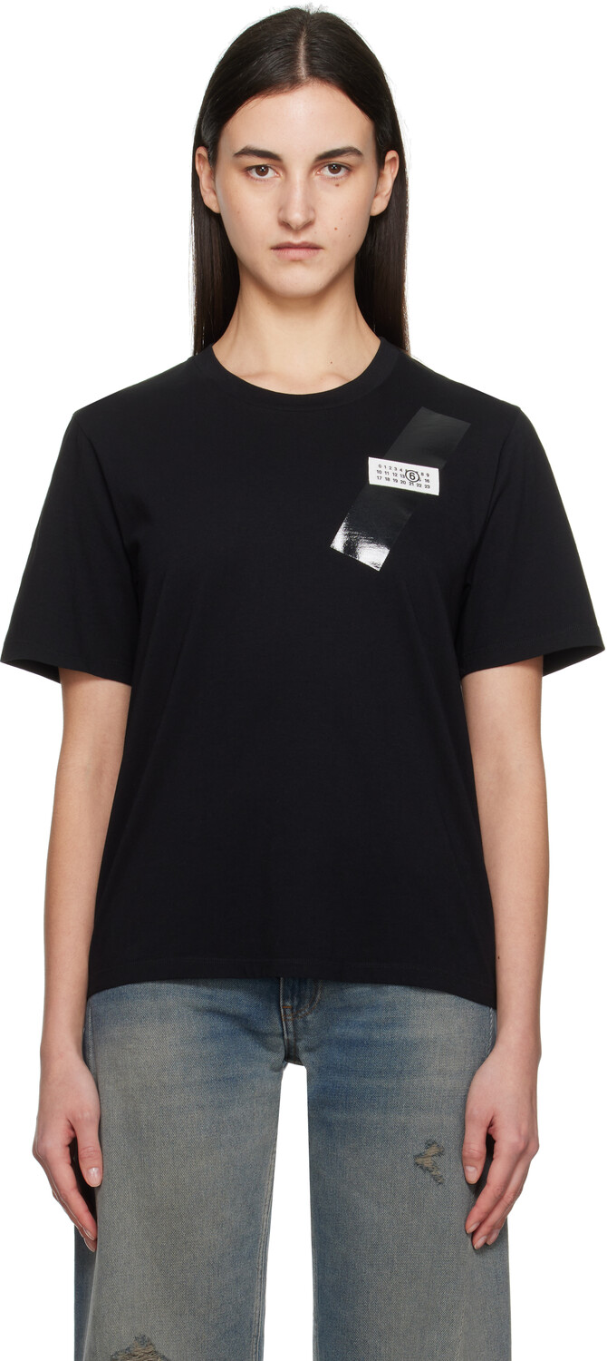 

6 футболка с логотипом aison argiela MM6 Maison Margiela, черный