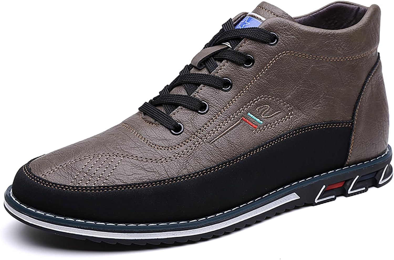 

Мужские кожаные ботинки чукка с шнуровкой, повседневные, комфортные, с круглым носком, противоскользящие, на плоской подошве, оксфорды для офиса, вождения, прогулок и занятий спортом Loveheynew, хаки