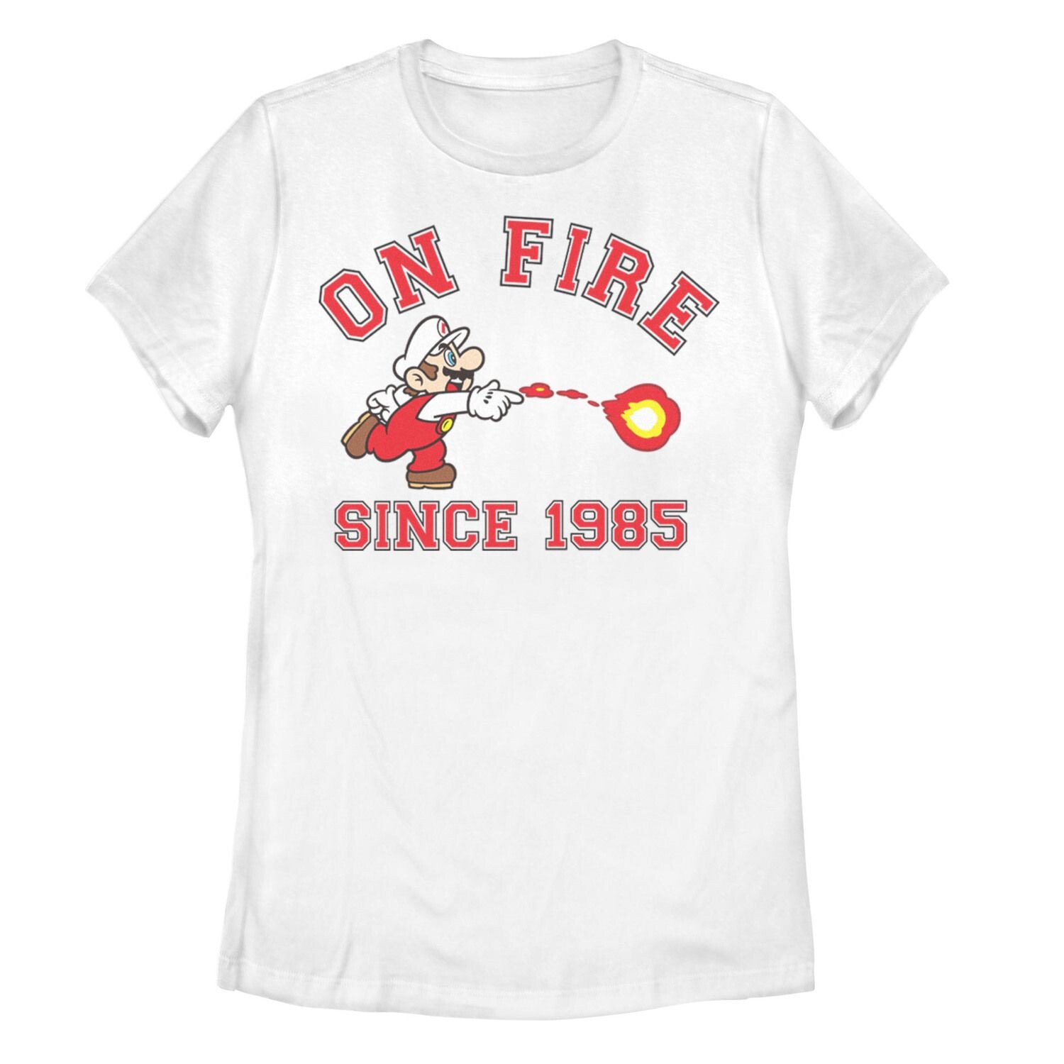 

Футболка юниоров Super Mario On Fire с 1985 года Licensed Character