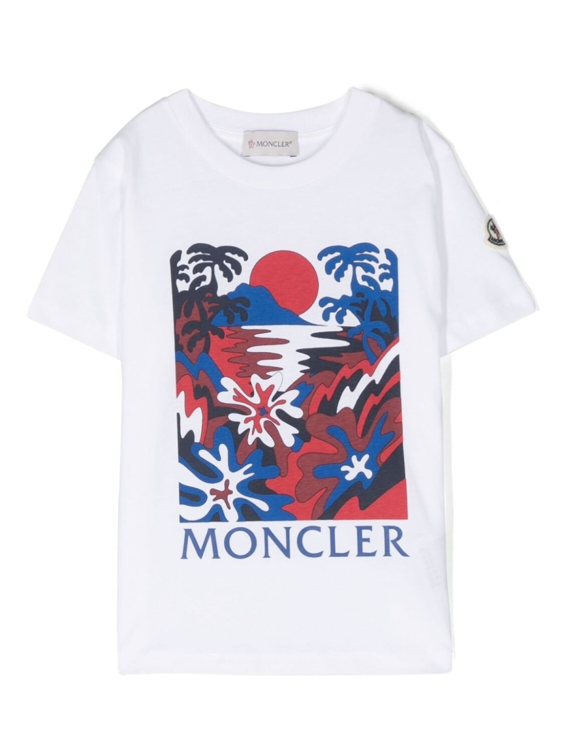 

Moncler Enfant футболка с логотипом, белый