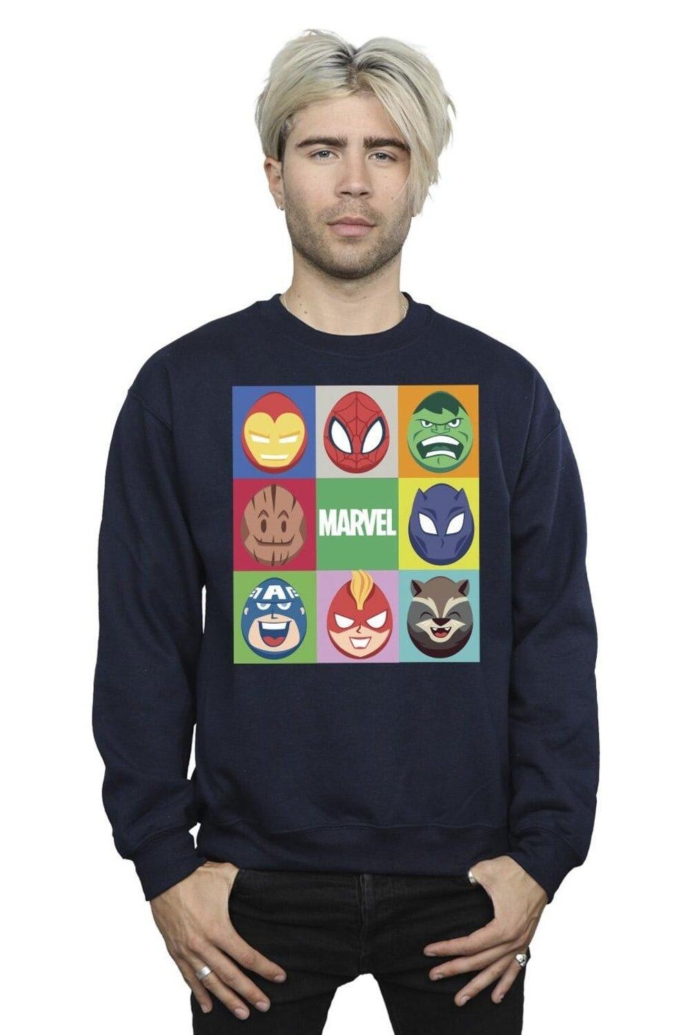 

Толстовка с пасхальными яйцами Marvel, темно-синий