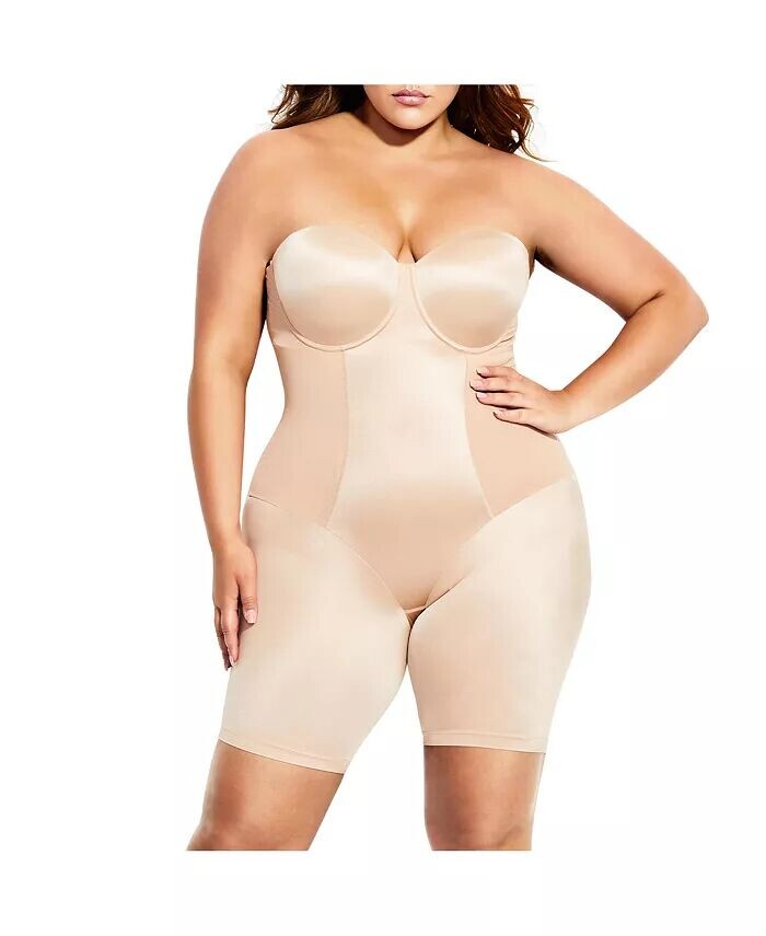 

Утягивающее средство для тела Plus Size Smooth & Chic CITY CHIC, коричневый/бежевый