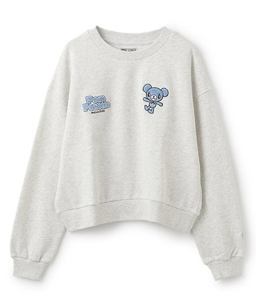 Толстовка с вышивкой Mint-kun Sagara Pom ponette junior, White grain