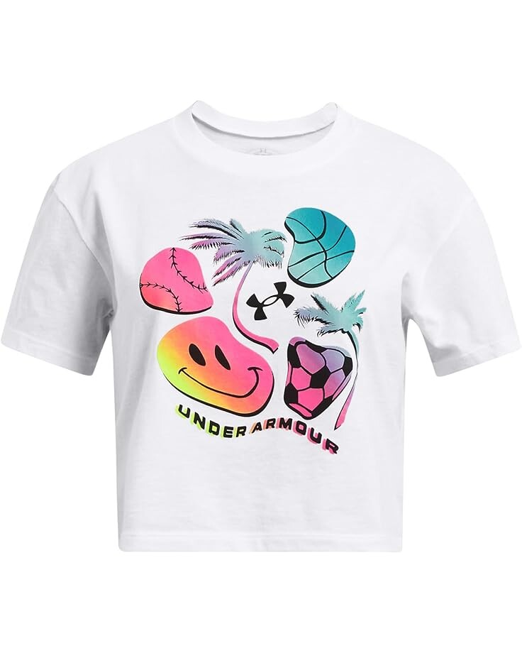 

Толстовка Under Armour Kids Palm Sport Short Sleeve T-Shirt, белый/черный
