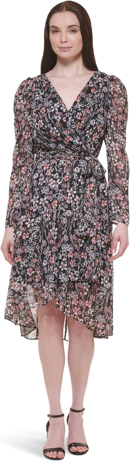 

Тканое платье с запахом Tommy Hilfiger, цвет Black Multi