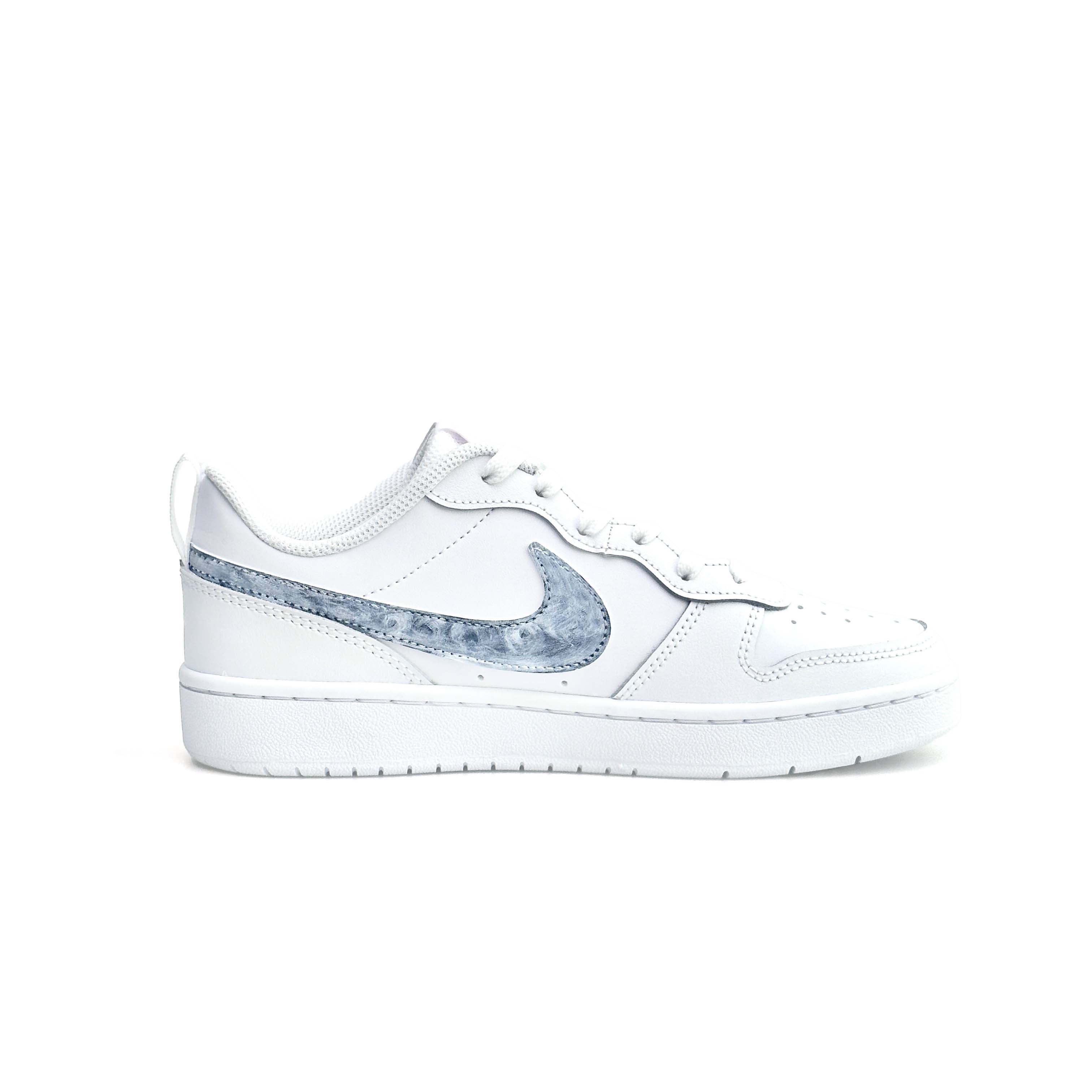 Детские скейтерские кроссовки Court Borough для младших школьников Nike, белый/серый — фото 2
