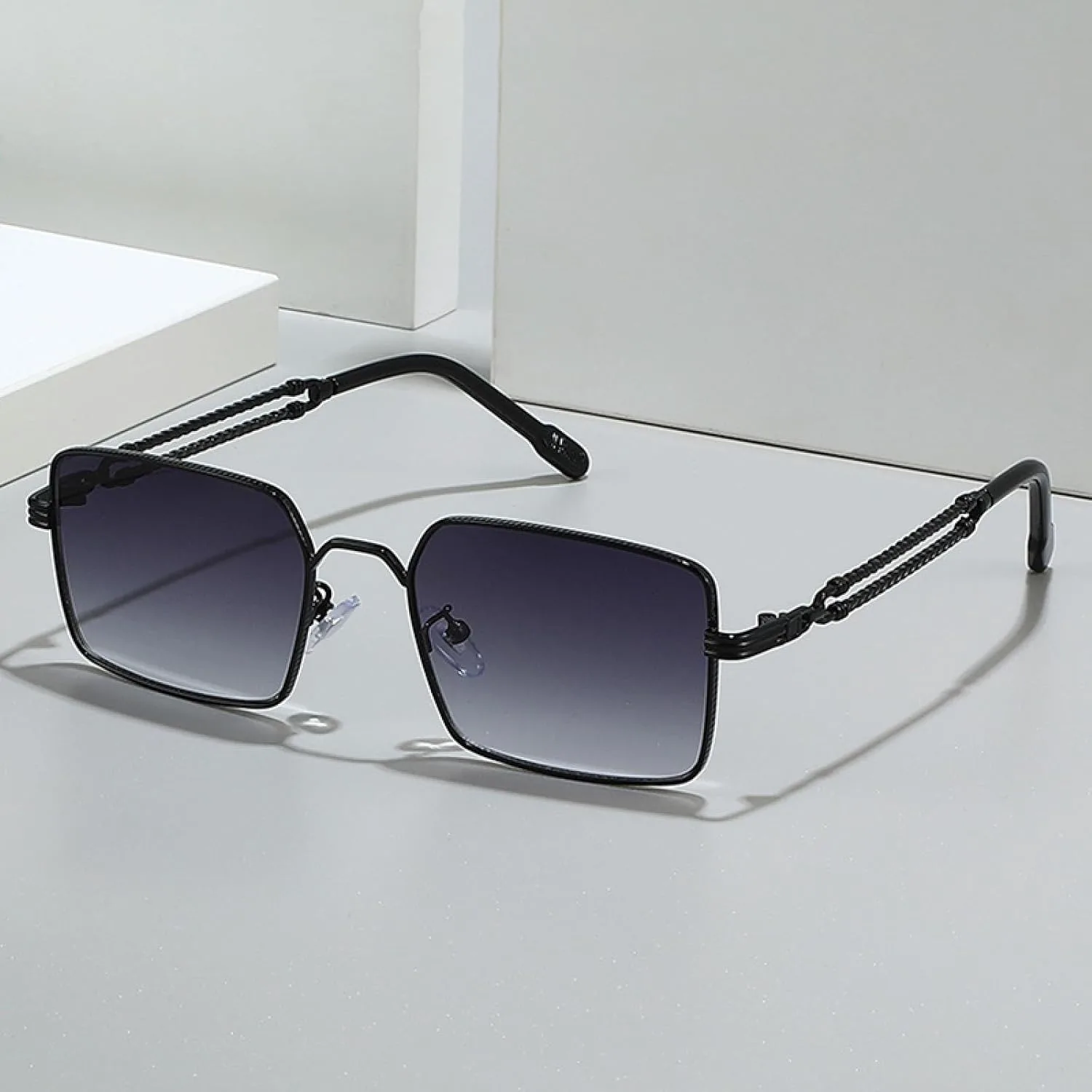 

Ретро металлические солнцезащитные очки для женщин класса люкс с защитой от УФ-излучения UV400, модные градиентные очки для мужчин HHZZYVY, Black Gray Gradient