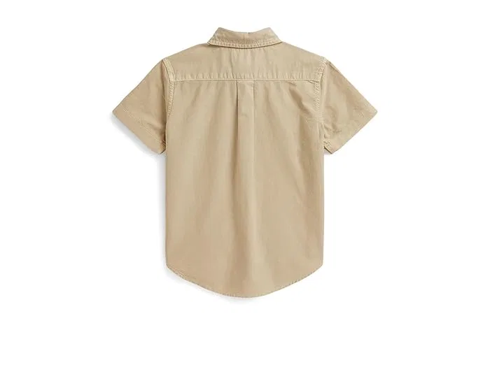 Рубашка оксфордская из коттона с выбелкой Polo Ralph Lauren Kids, Tallow Cream 1 — фото 2