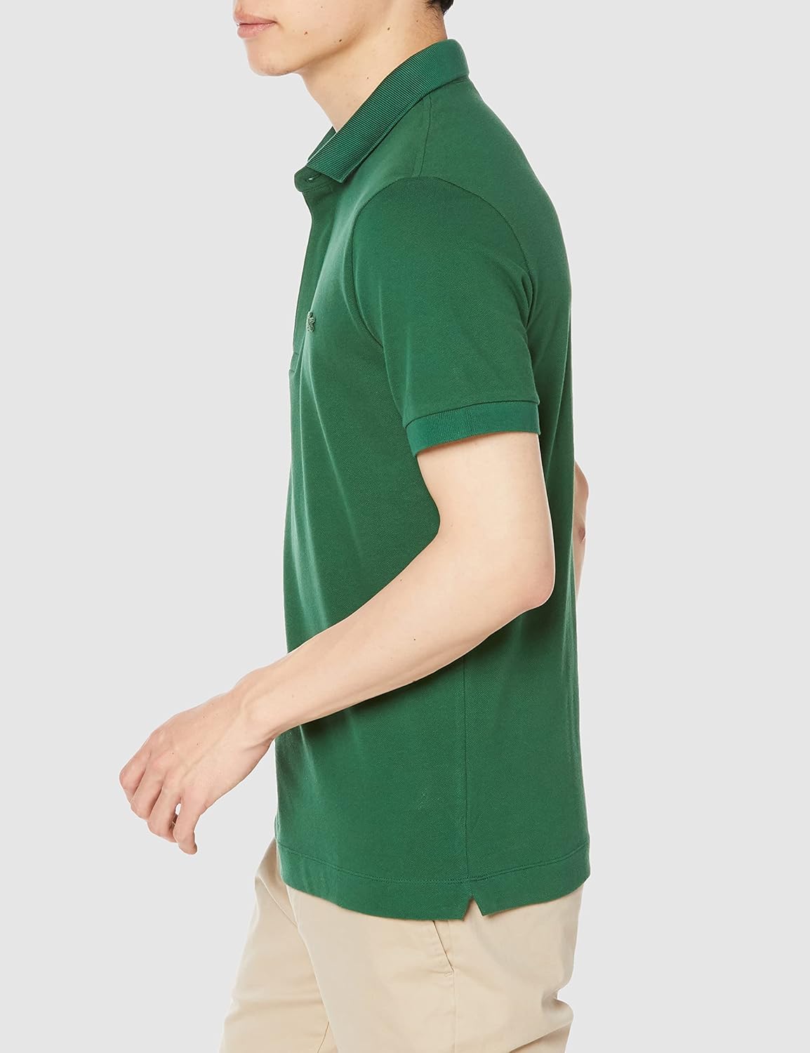 Мужская поло-рубашка Lacoste Regular Fit Stretch Paris (с коротким рукавом) PH5522L (старый цвет), зеленый — фото 4