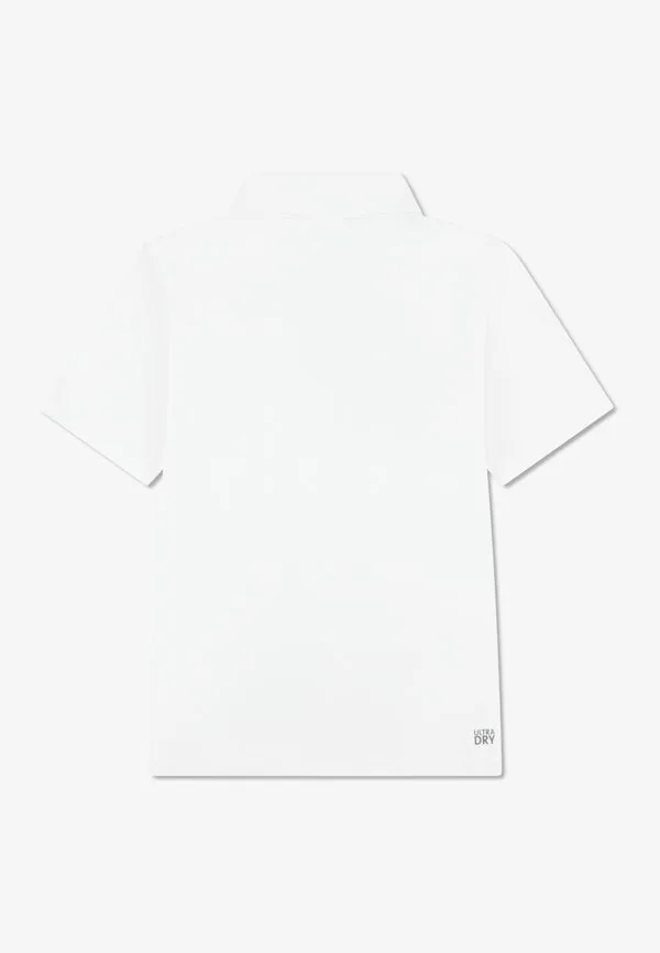 Спортивная поло-рубашка унисекс с силиконовым рисунком под крокодила Lacoste, Blanc — фото 2
