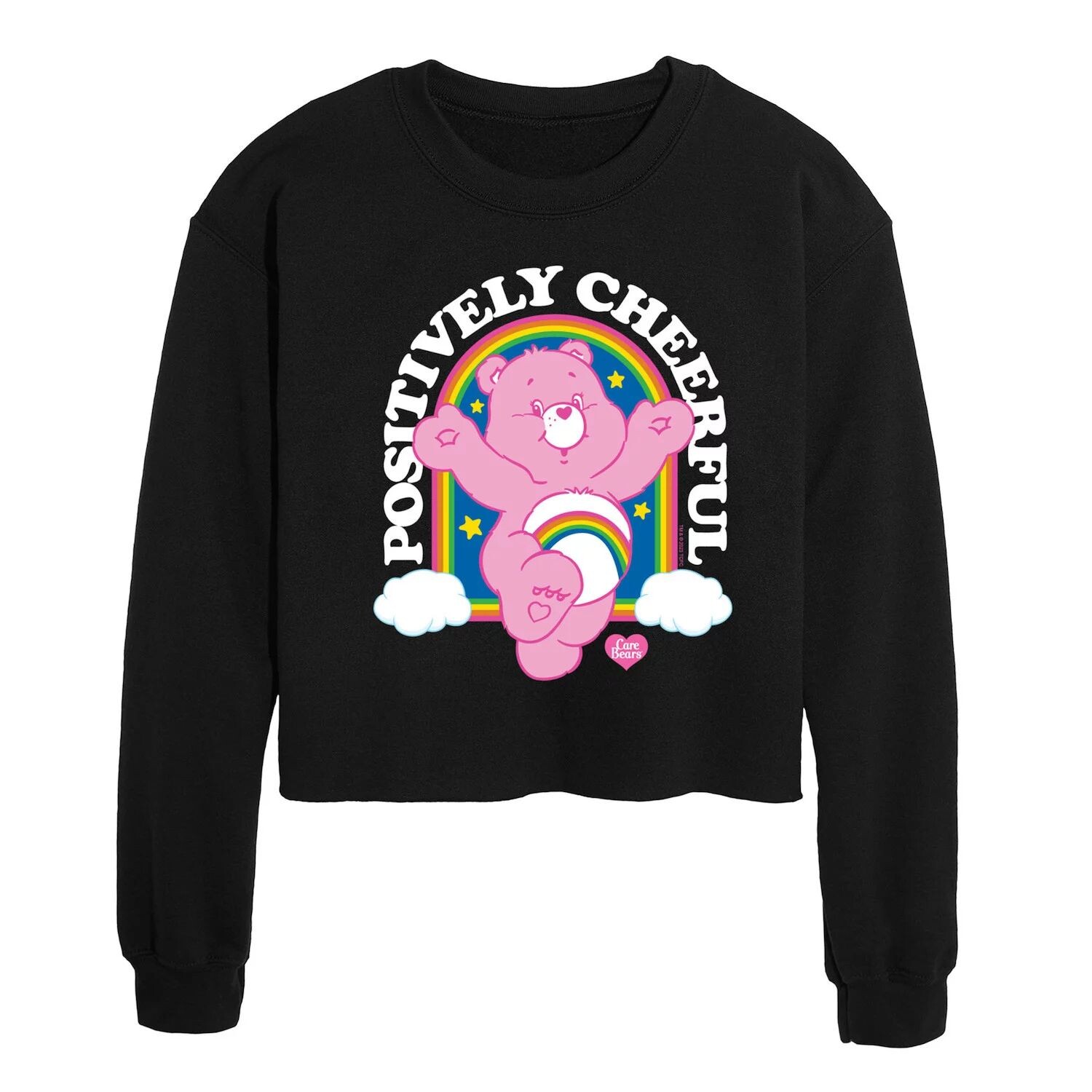 

Свитшот укороченный флисовый Juniors' Care Bears Cheerful Licensed Character, черный