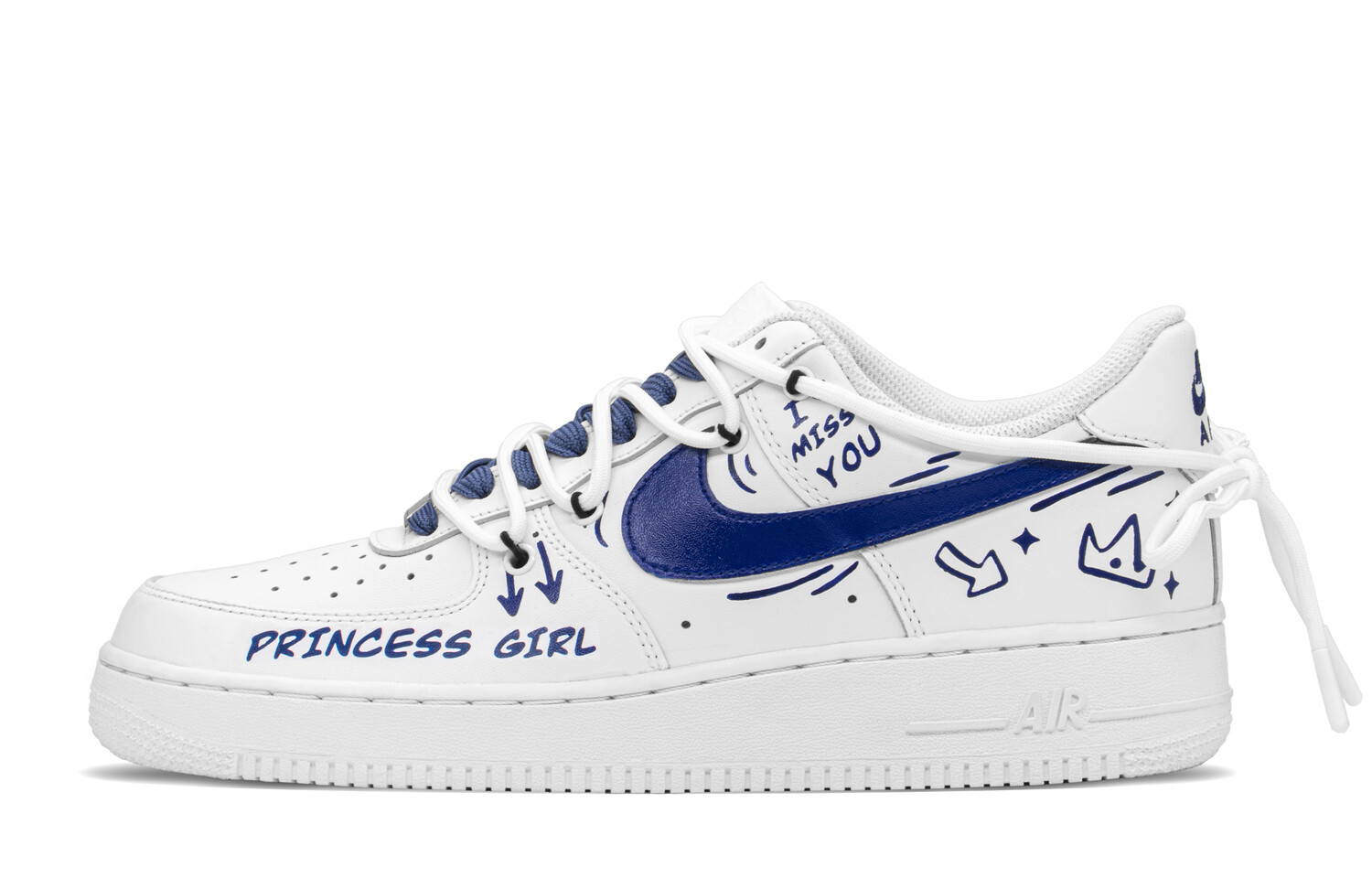 

Кроссовки Nike Air Force 1 Skateboard Shoes Women's Low-Top White/Cyan/Blue