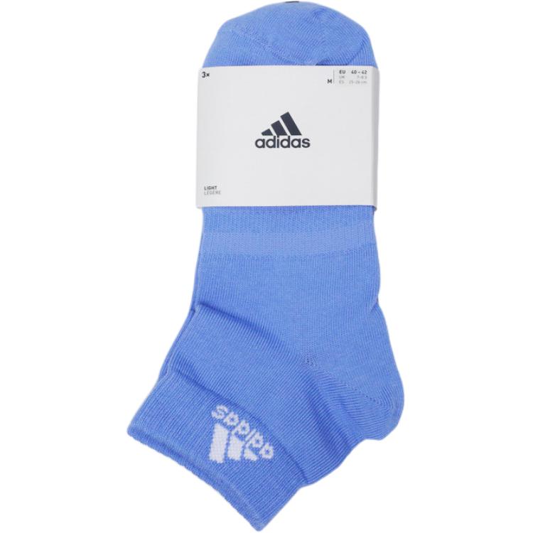 Унисекс носки щиколотки 3 пары Adidas, 3 пары (Fusion Blue+Linen Green+Light Blue) — фото 3