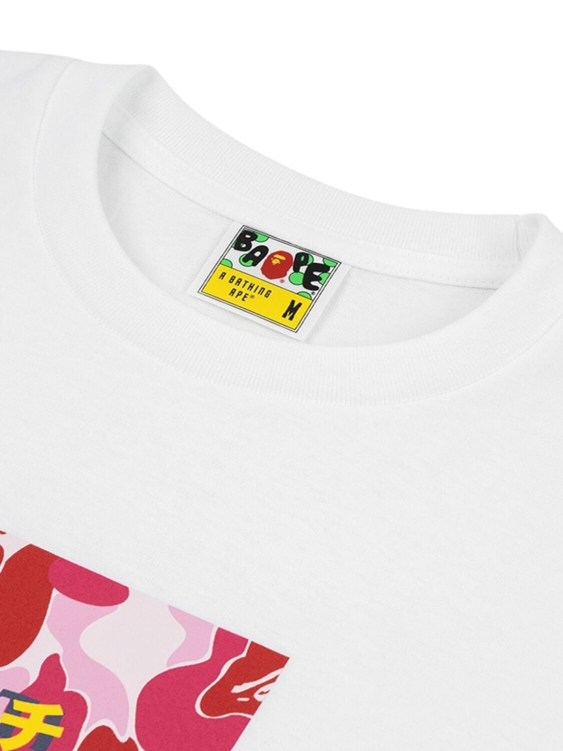 A BATHING APE футболка с камуфляжным принтом из коллаборации с Anti Social Social Club, белый — фото 3
