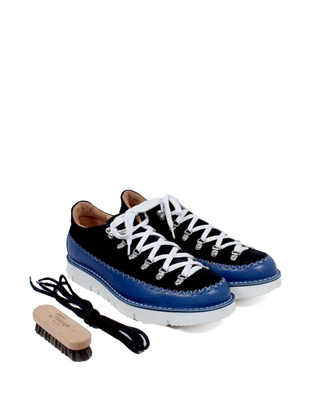 Индийские низкие ботинки на шнуровке Fracap, черный — фото 2