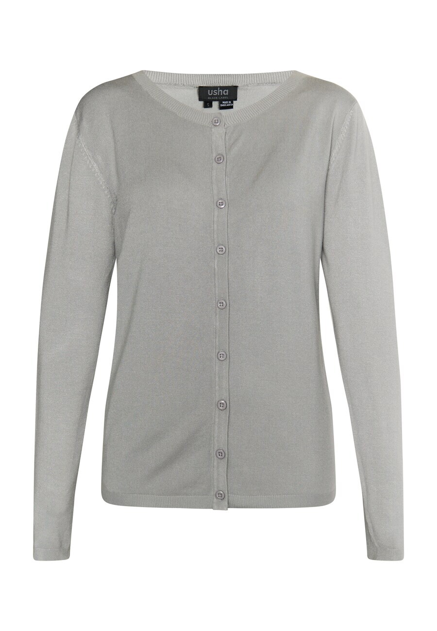 

Вязаный кардиган usha BLACK LABEL Knit Cardigan Nowles, серый