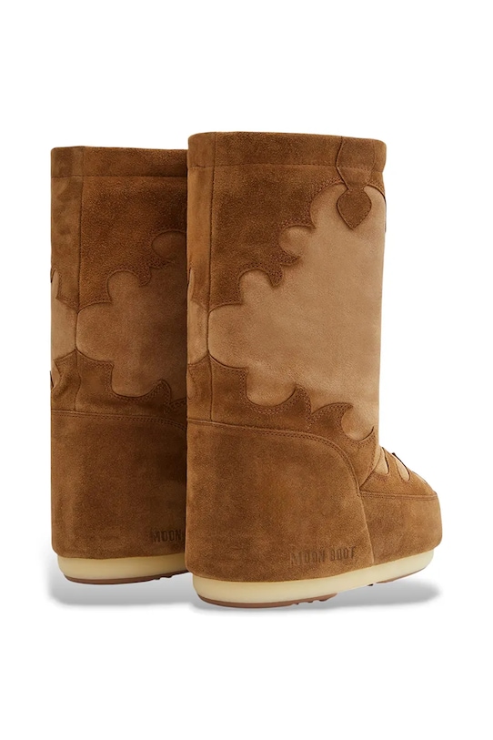 Зимние ботинки женские Moon Boot MB Icon Embroidery замшевые, коричневый — фото 2