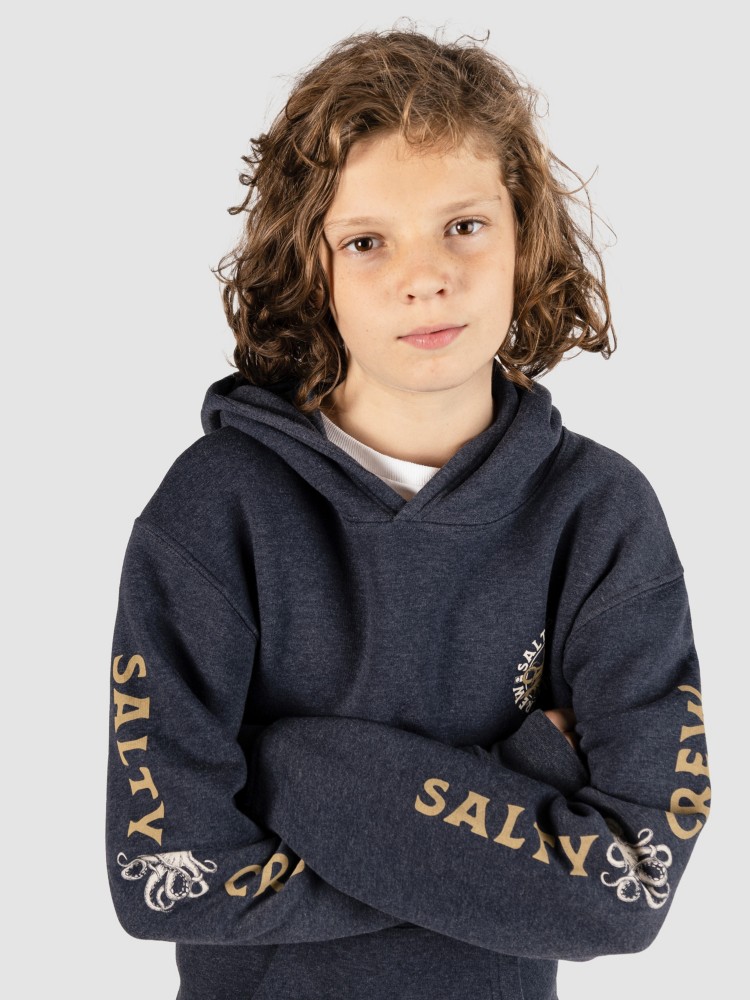 Толстовка Salty Crew Tentacles Kids Hoodie, navy heather — фото 3