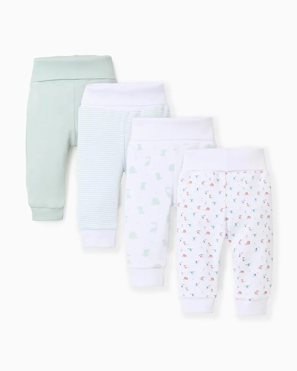 

Набор из 4 детских гетры из 100% хлопка, с очень удобной талией, однотонные/с принтом Zippy, белый/зеленый