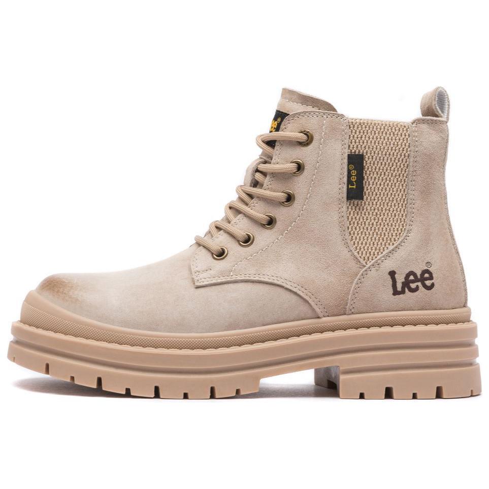 

Lee Желтые короткие ботинки Мартин унисекс бежевые, цвет Beige (Women's size up)