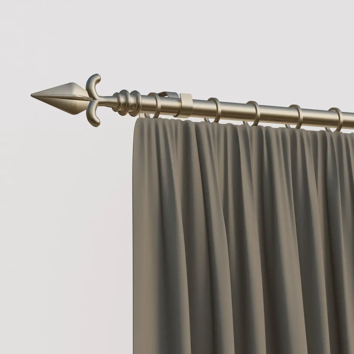 

Карниз indeko "Сиена", 1 направляющая, желаемая длина 440 см, Ø16мм, цвет silberfarben