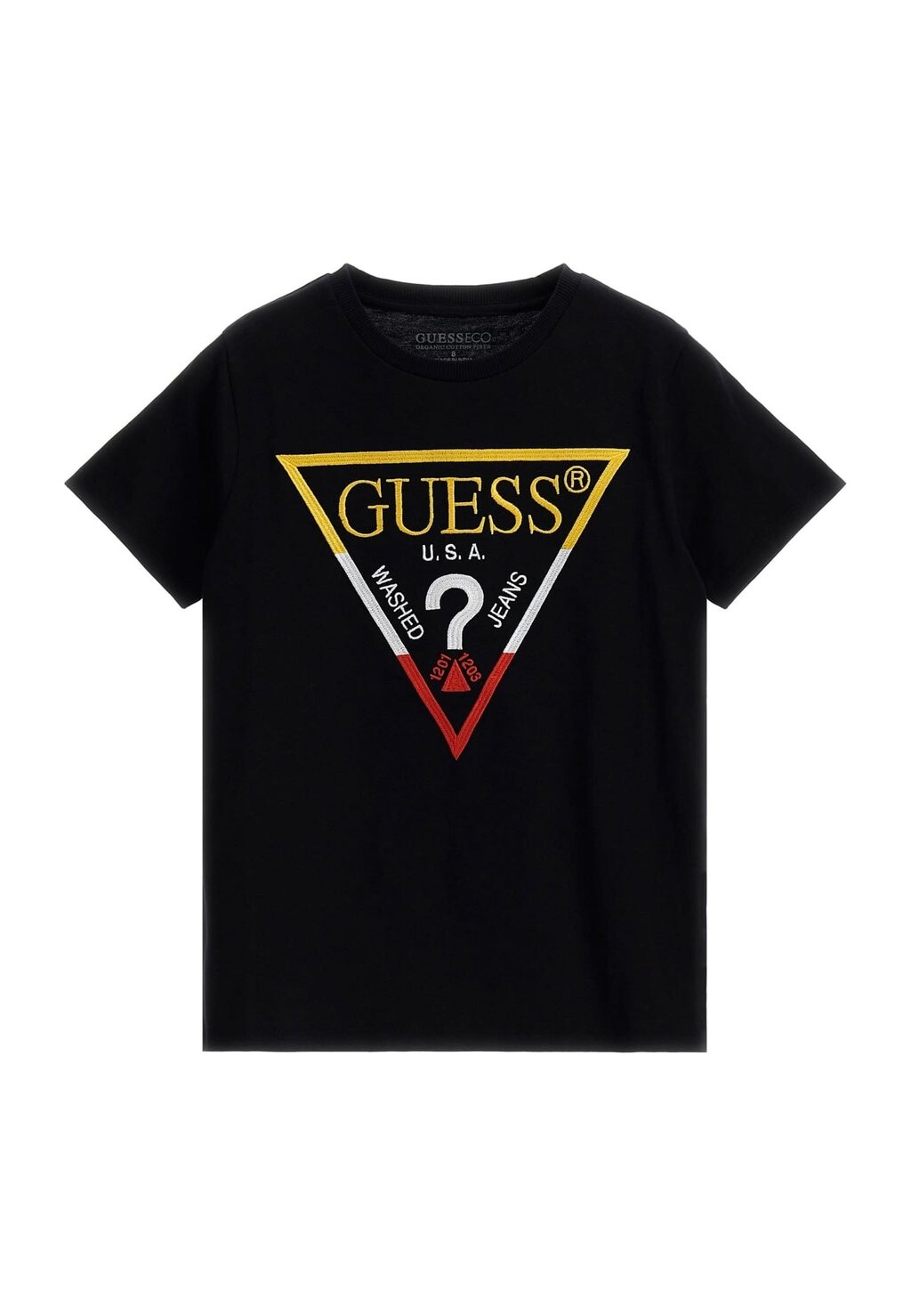 

Футболка с принтом MIT LOGO DREIECK VORN Guess, цвет schwarz