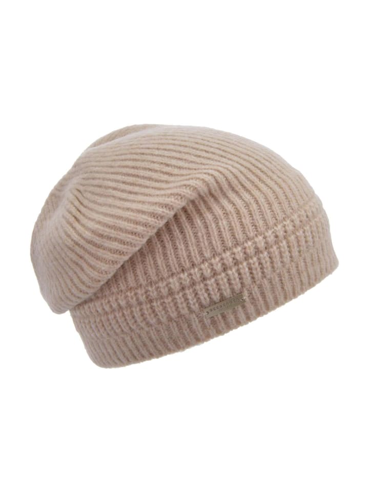 

вязаная шапка бежевого цвета Seeberger